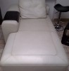 Canapea alba din piele ItalSofa + Taburete 100% piele ItalSofa