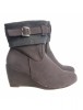Botine TinaR cu platforma gri Sancha