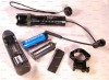 Lanterna 1000w pentru arma pusca sau arisoft. Lanterna telecomanda fir. LED CREE. Sistem prindere arma.