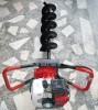 motosfreder  masina facut gropi sfredel pe benzina motor motocoasa livezi pomi pruni meri fructe pamant