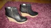 botine negre talpa ortopedica,piele