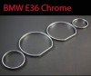 Inele ceasuri bord CROM (lucioase) BMW E36