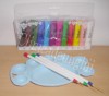 Set 12 Culori acrilice 12ml+set 3pensule pentru pictura+ paletar culori si margareta Cadou unghii false,manichiura pedic