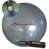 Minge pentru fitness si aerobic gri - 65 cm diametru - cu pompa si DVD pt. exemplificarea exercitiilor - pt. persoanele cu inaltme intre 1,60 - 1,80