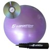 Minge pentru fitness si aerobic mov - 65 cm diametru - cu pompa si DVD pt. exemplificarea exercitiilor - pt. persoanele cu inaltme intre 1,60 - 1,80